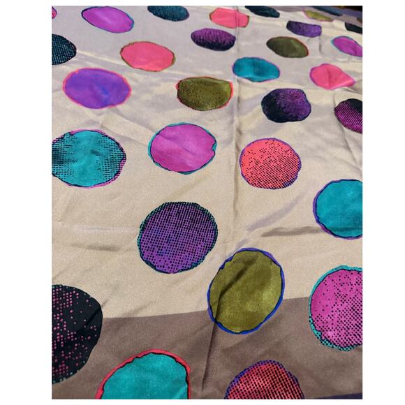 Stenstroms Colorful Silk Scarf 35" Square - Picture 2 of 6